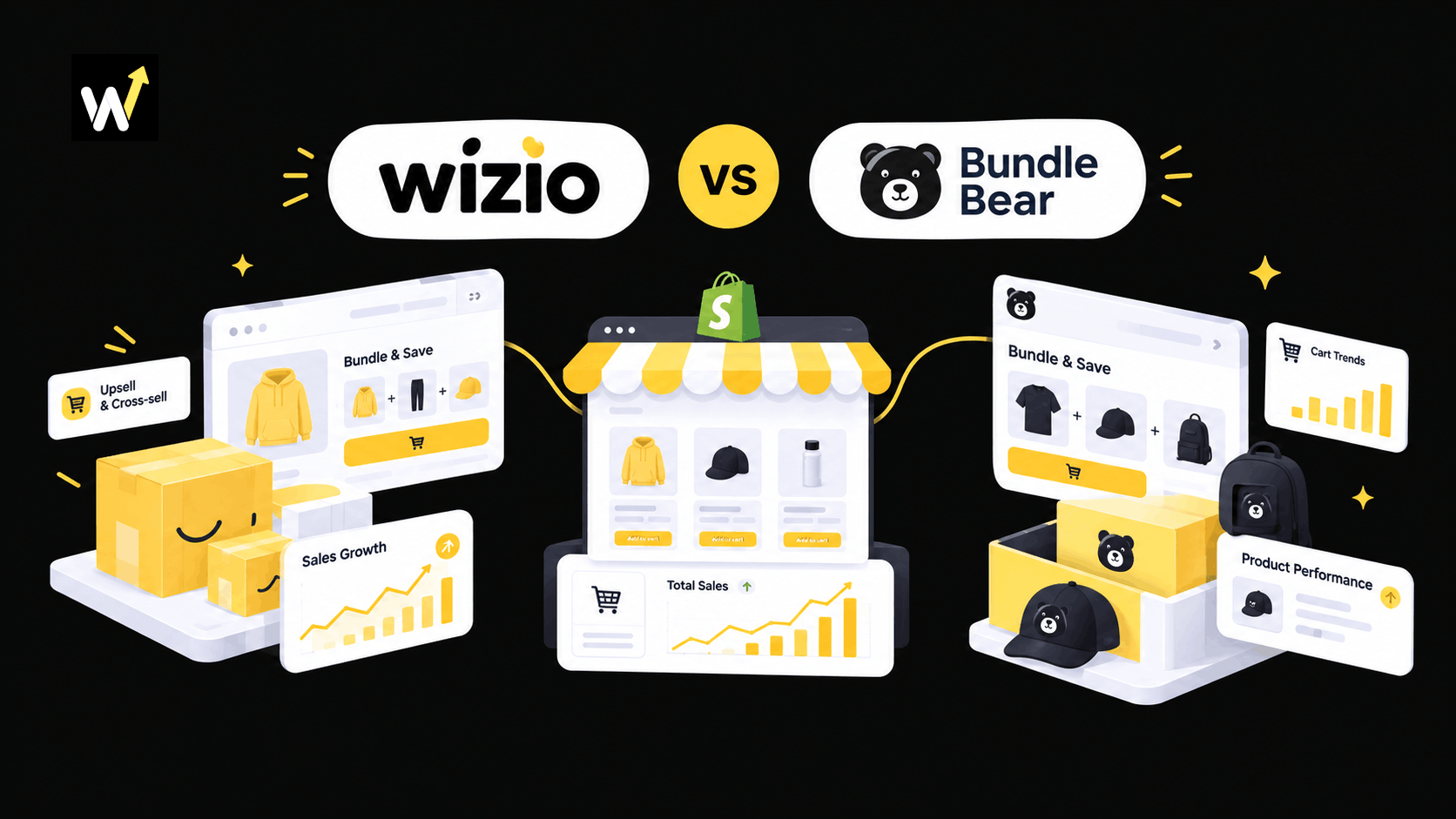 Wizio vs Bundle Bear: Comparação Completa de Aplicativos de Bundles para Shopify | shopify app by Wizio